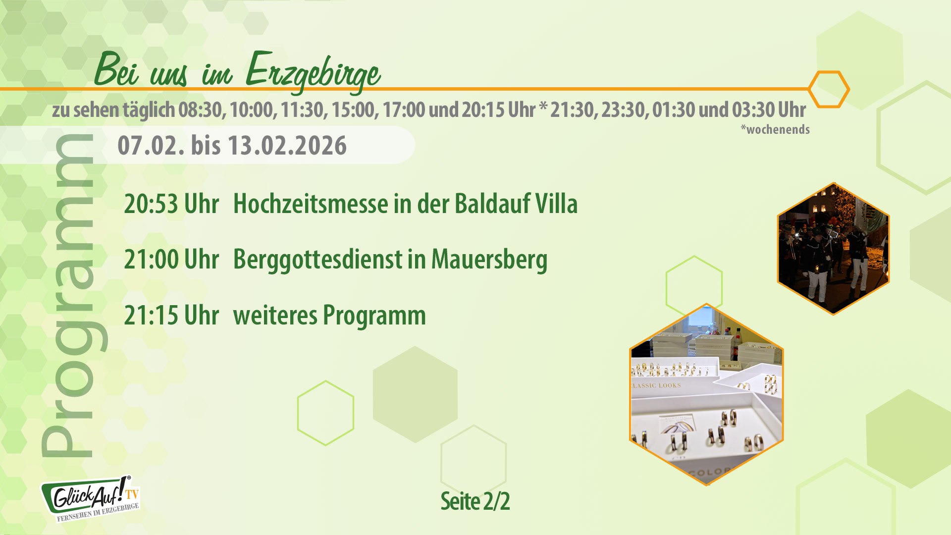 Bei uns im Erzgebirge für die 7. Kalenderwoche vom 7. Februar bis 13. Februar 2026