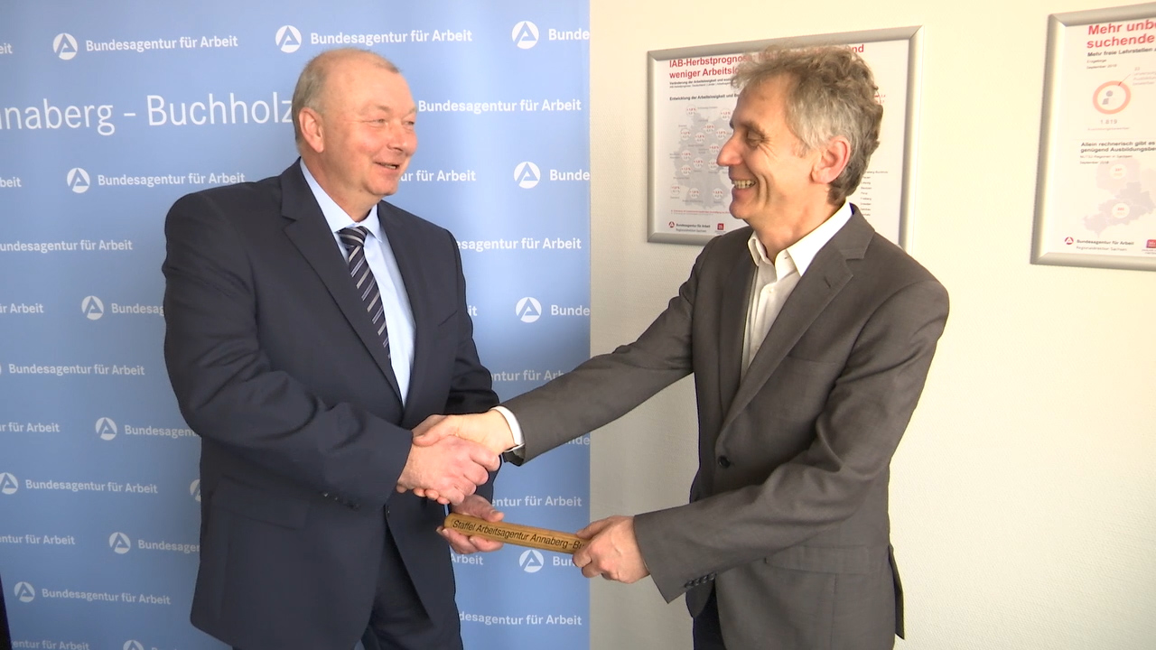 MEgional am 3. Januar 2019 mit der Staffelstabübergabe in der Agentur für Arbeit  MEgional am 3. Januar 2019 mit der Staffelstabübergabe in der Agentur für Arbeit