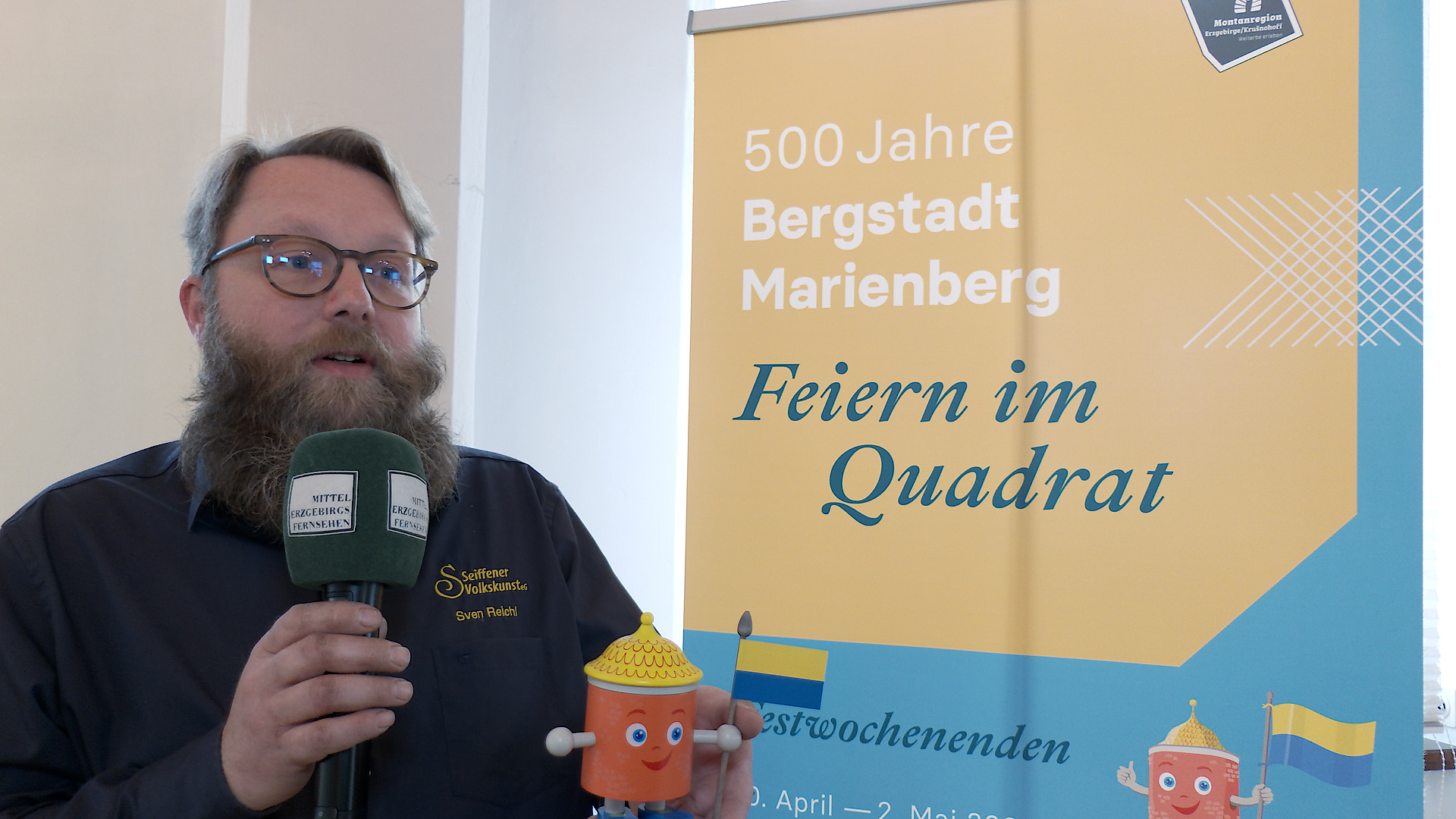 MEgional am 27. November mit dem neuen Räuchermännchen Uli für 500 Jahre Marienberg MEgional am 27. November mit dem neuen Räuchermännchen Uli für 500 Jahre Marienberg