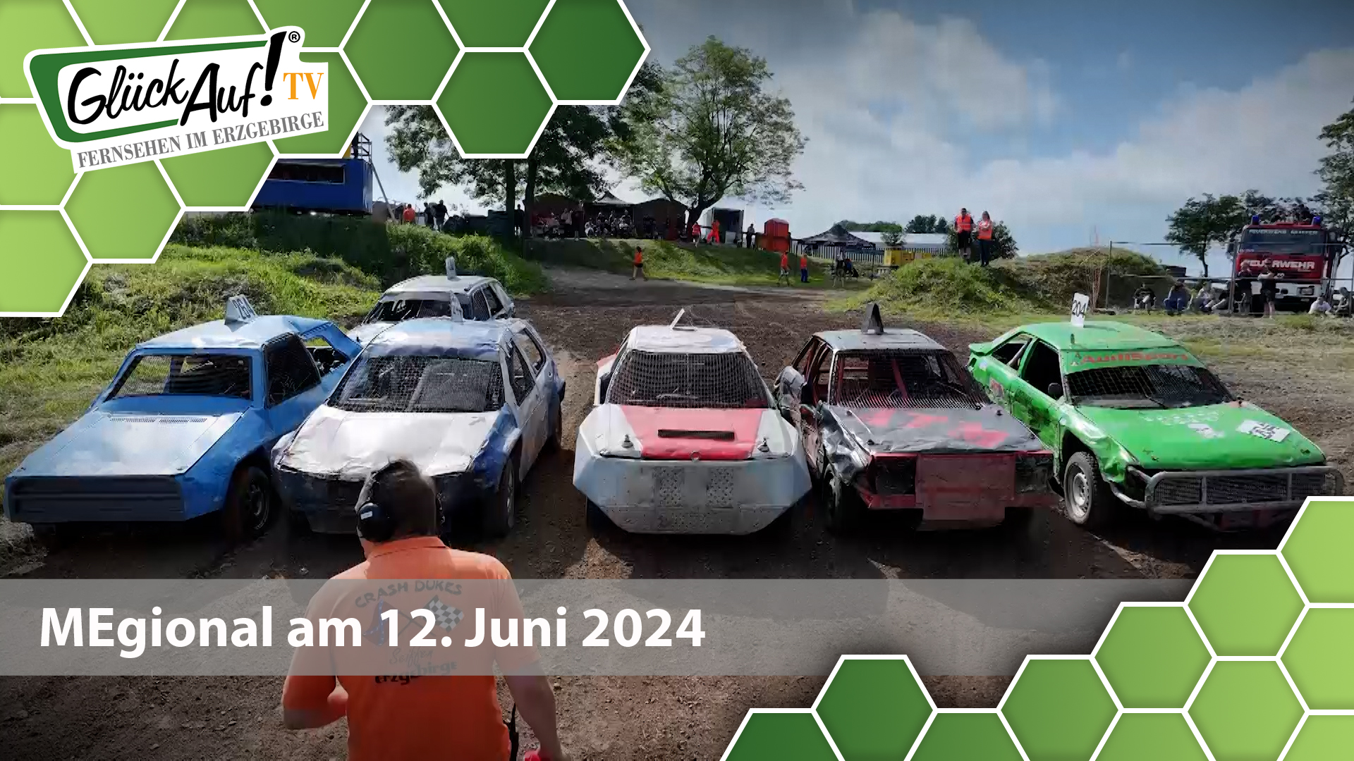 MEgional am 12. Juni 2024 mit Crash Car Rennen in Seiffen