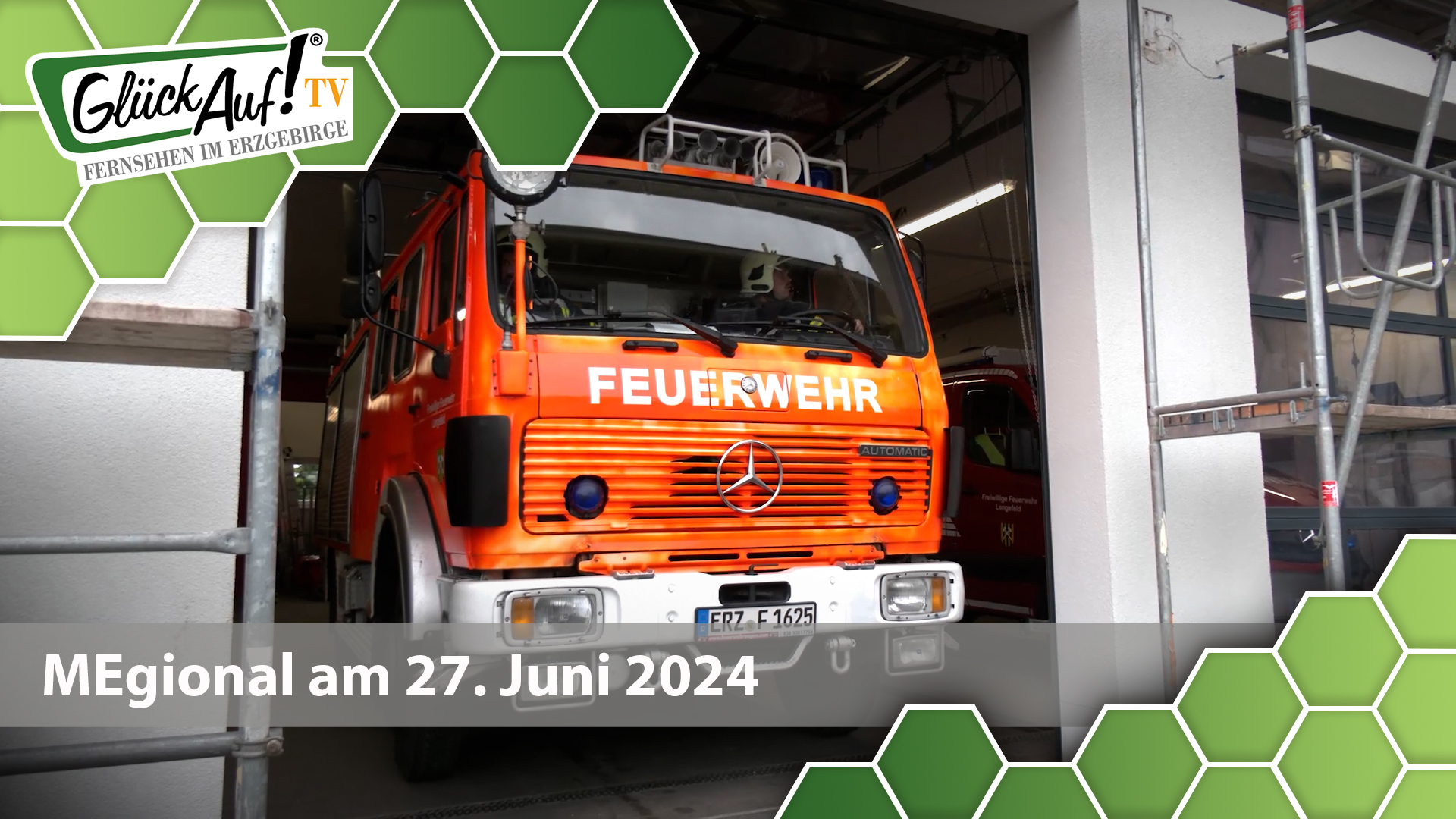 MEgional am 27. Juni 2024 mit den Vorbereitungen der Feuerwehr Lengefeld für Jubiläum