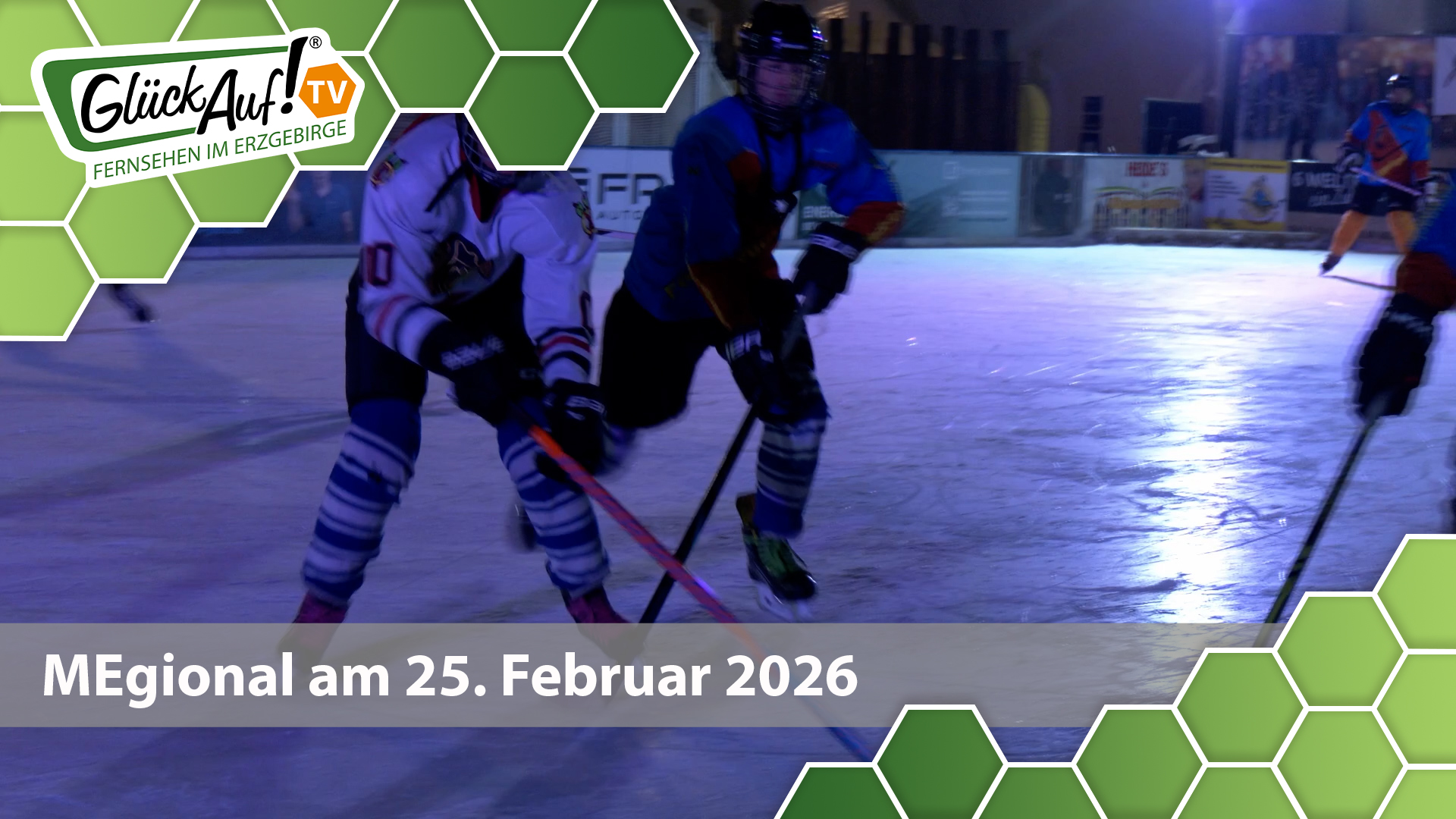 MEgional am 25. Februar mit dem Thema: Eishockey in Freiberg ausprobiert
