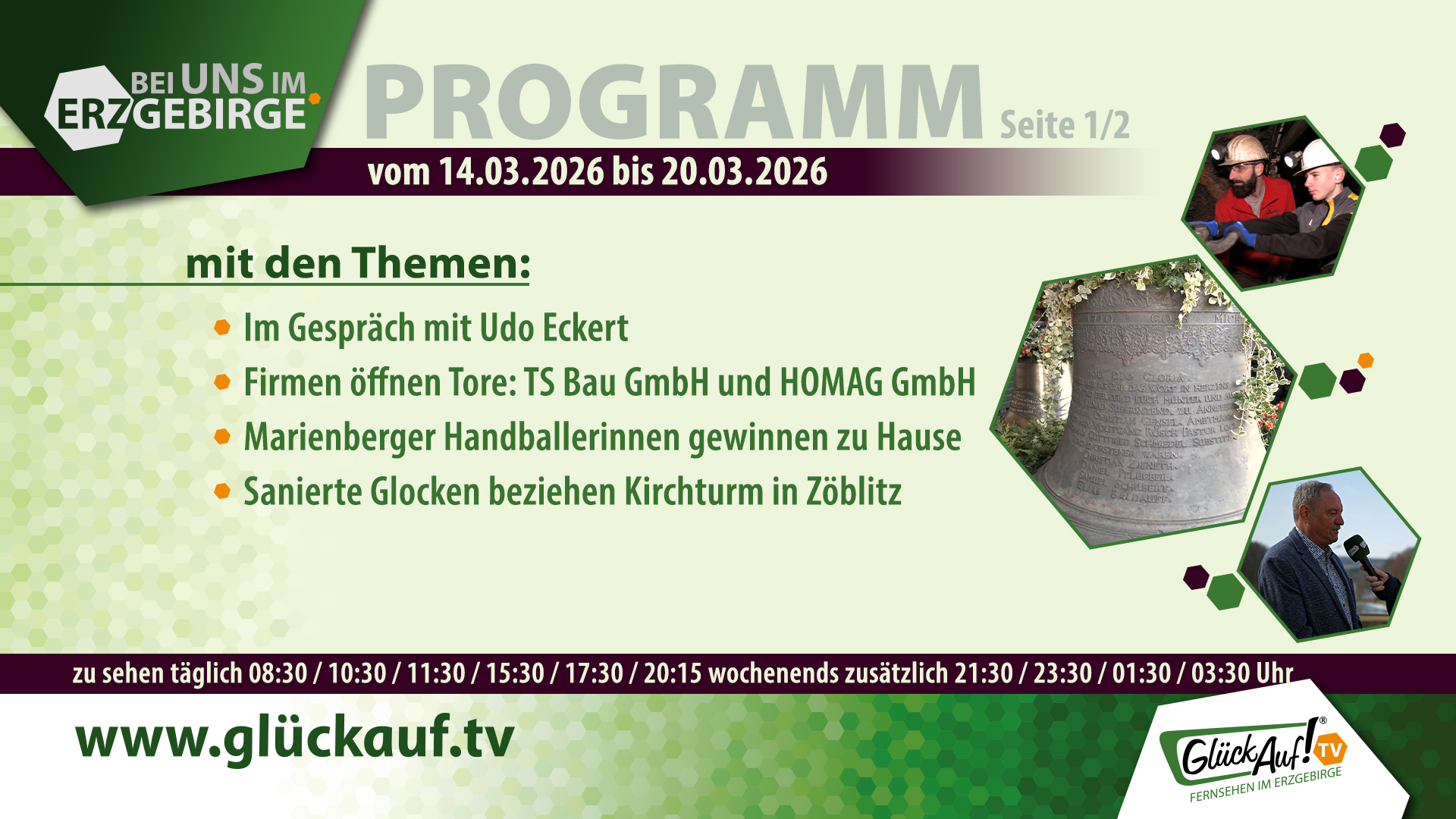 Bei uns im Erzgebirge für die 12. Kalenderwoche vom 14. bis20. März 2026
